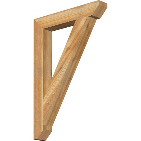 Ekena Millwork Traditional Slat Rough Sawn Bracket, Western Red Cedar, 4"W x 26"D x 38"H BKT04X26X38TRA06RWR